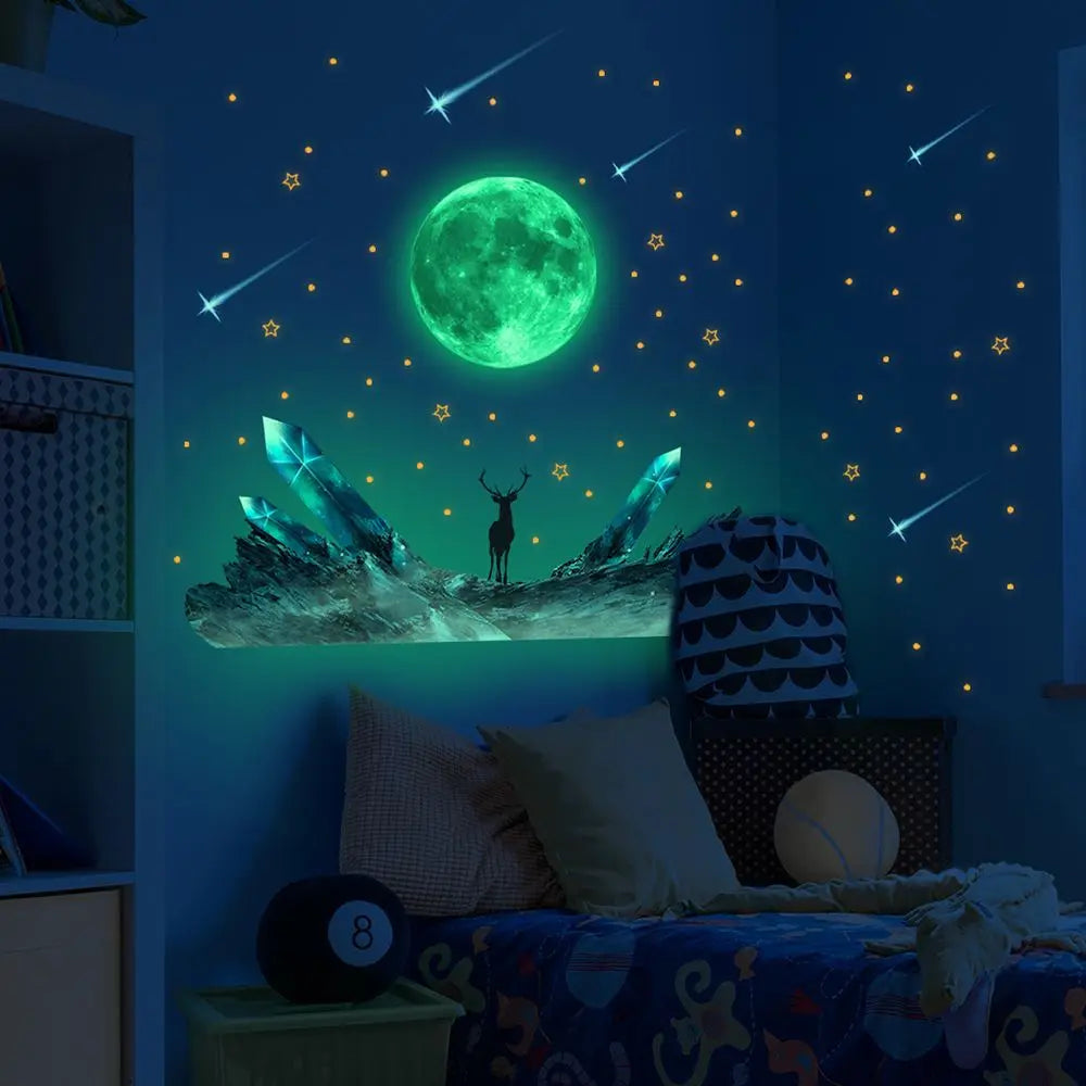 Luminous Moon 3D Wall Stickers 🌙✨ – Świecące w Ciemności Naklejki na Ścianę z Kosmicznym Motywem! 🚀🌌