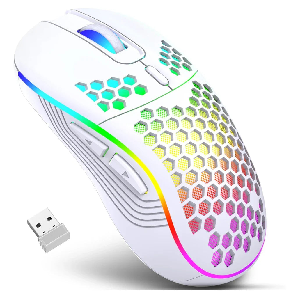 SZKOSTON RGB Wireless Gaming Mouse 🖱️✨ – Ergonomiczna Mysz z Podświetleniem RGB i Ładowaniem! 🚀🎮