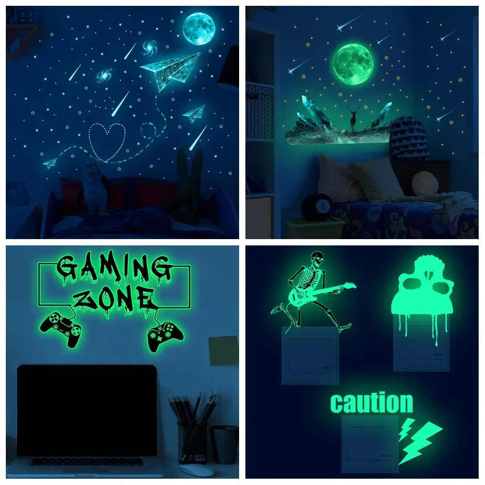 Luminous Moon 3D Wall Stickers 🌙✨ – Świecące w Ciemności Naklejki na Ścianę z Kosmicznym Motywem! 🚀🌌