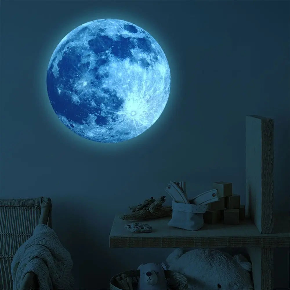 Luminous Moon 3D Wall Stickers 🌙✨ – Świecące w Ciemności Naklejki na Ścianę z Kosmicznym Motywem! 🚀🌌