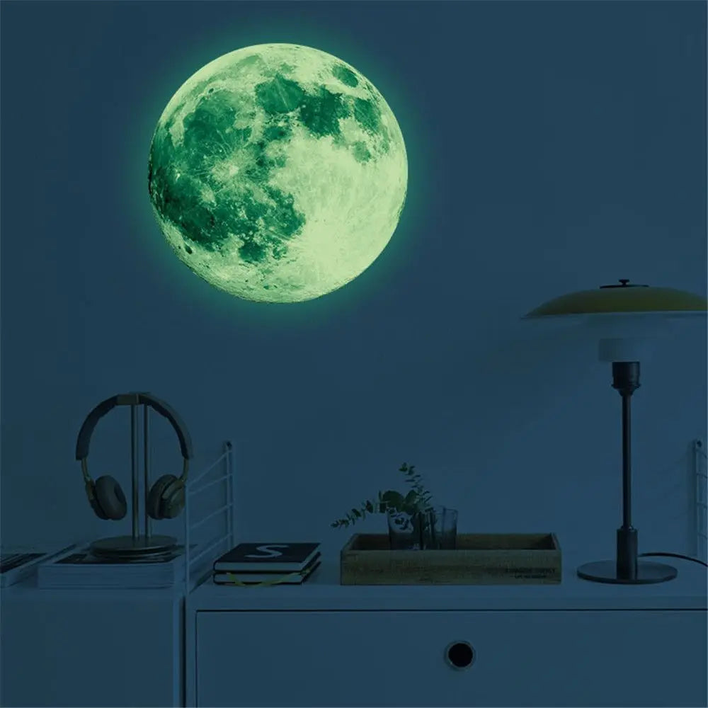 Luminous Moon 3D Wall Stickers 🌙✨ – Świecące w Ciemności Naklejki na Ścianę z Kosmicznym Motywem! 🚀🌌